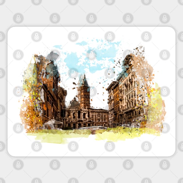 Rome city art #rome Magnet by JBJart